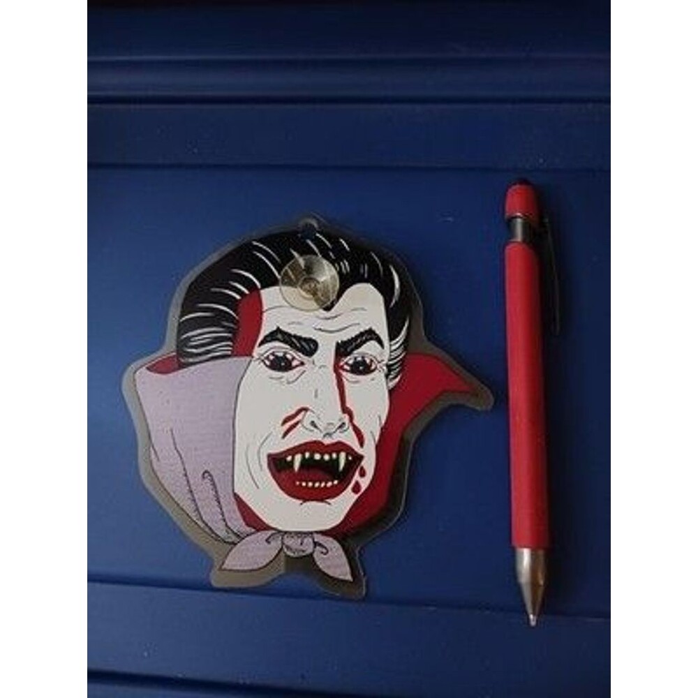 Vintage dracula vampire Plastic Halloween Suction Cup window decoration vtg 90s